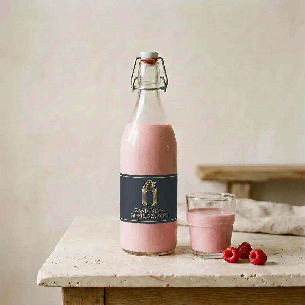 Kefir framboos van Zandtster Boerenzuivel