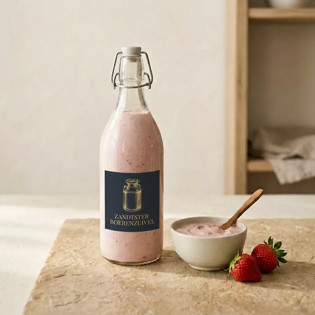 Yoghurt aardbei van Zandtster Boerenzuivel